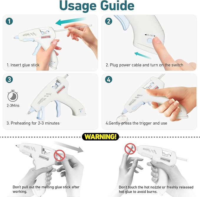 Cordless Hot Glue Gun, 20W Hot Glue Gun