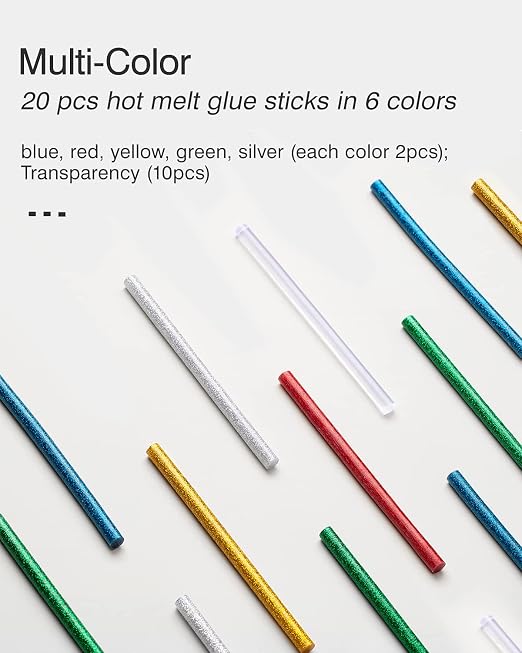 HOTO Mini Hot Glue Sticks, Compatible