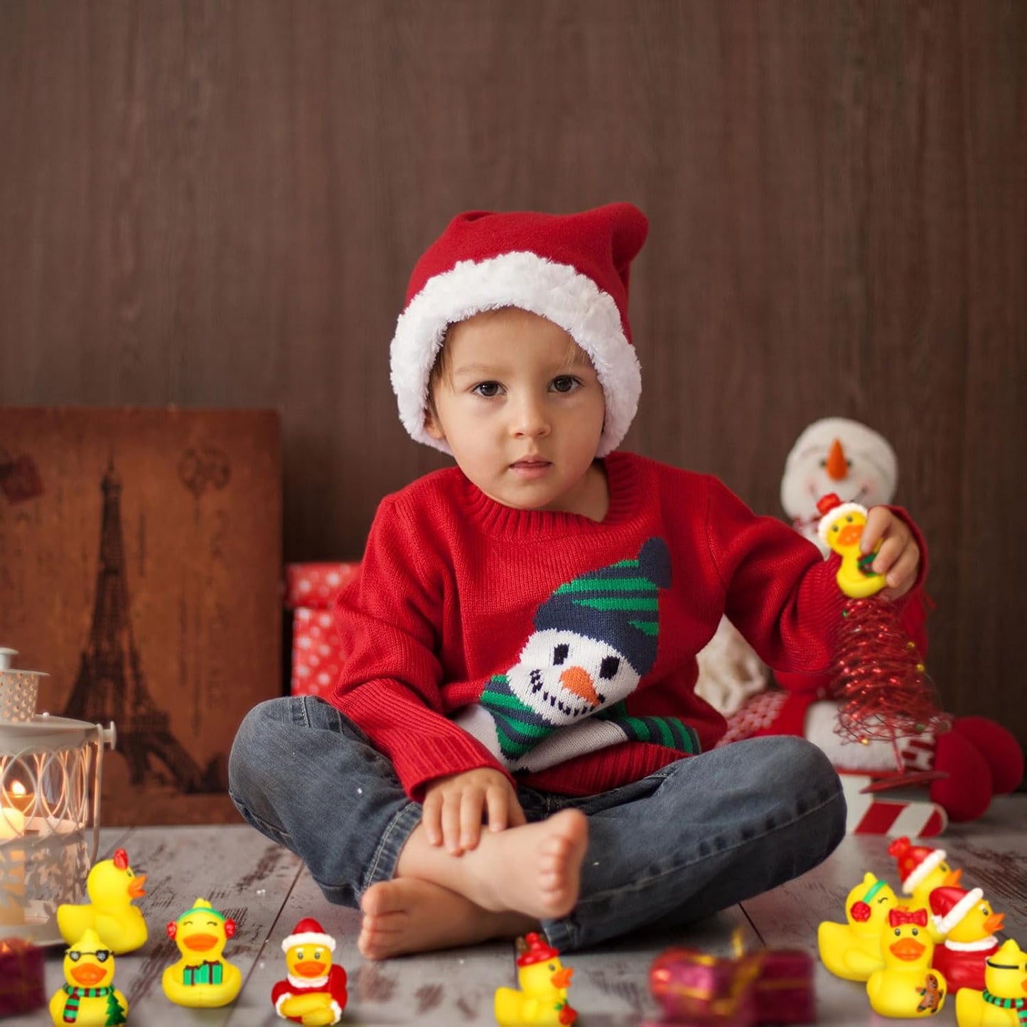 Honoson 36 Pcs Rubber Duck in Bulk Mini Toy Rubber Duck for Bath Birthday Gifts Shower Party Favors Decoration(Holiday)