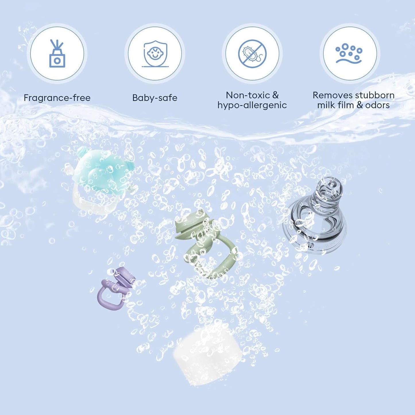Professional Deep Cleaning Detergent Tablets for All Baby Bottle Washers, Washer Tablets for Bottle Washer and Sterilizer and Dryer, Easy to Use (150Pcs)