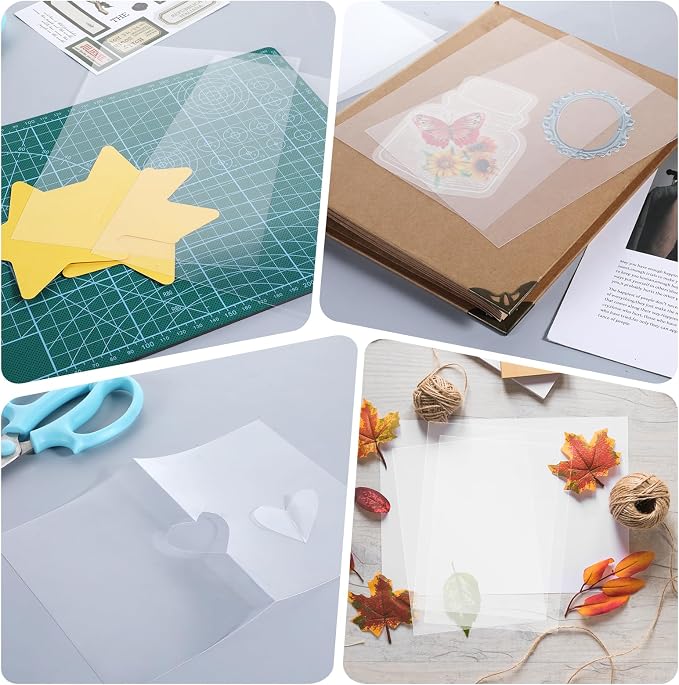 20 Pcs Acetate Sheets, A5 Heat Resistant Clear Acetate Sheets