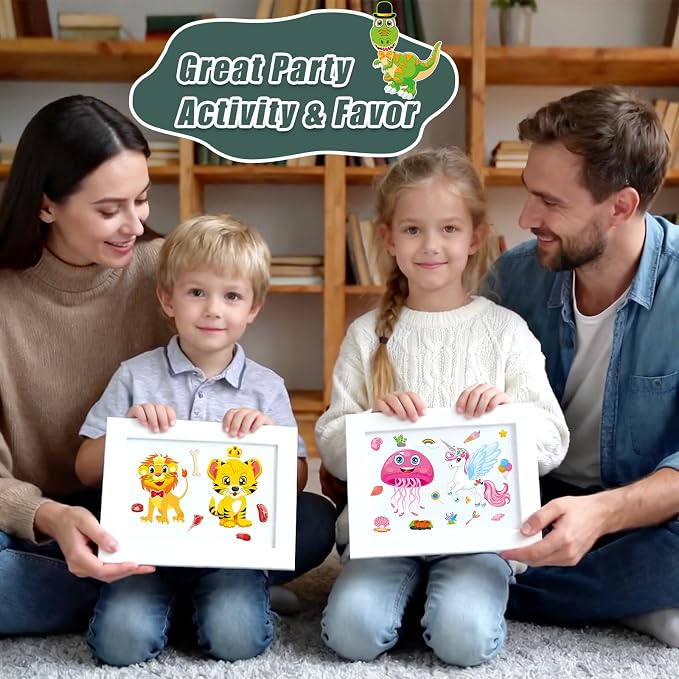48 Sheets Create Funny Mixed Animals Stickers, Make a Face Stickers