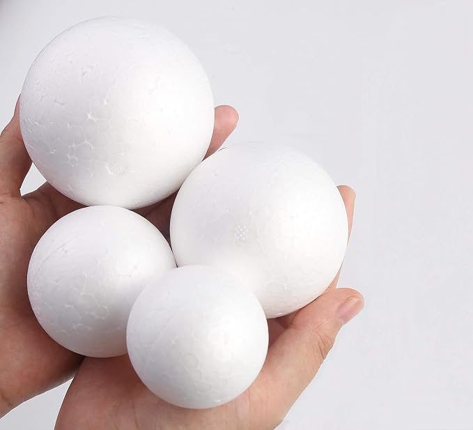 DIYASY 20pcs White Foam Balls 2-3 inch Foam Polystyrene Craft Balls