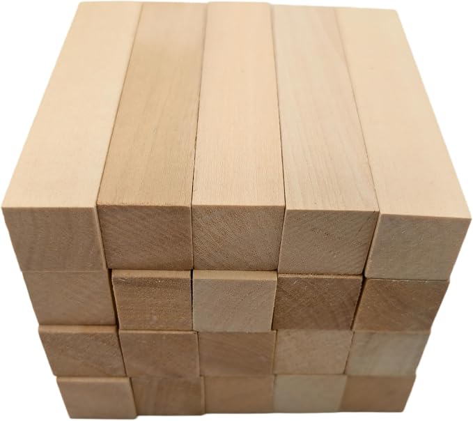 20PCS Basswood Carving Blocks, Whittling Wood Carving Kit, Unfinished Wooden