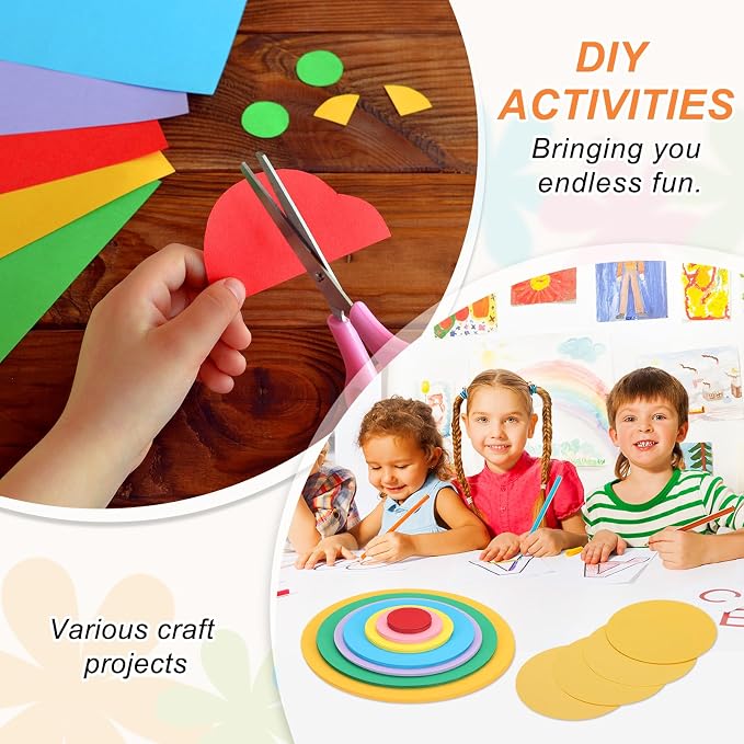 MECCANIXITY 24 Pcs Circle Card Stock, 3 Inch Round Cutouts Paper Thick