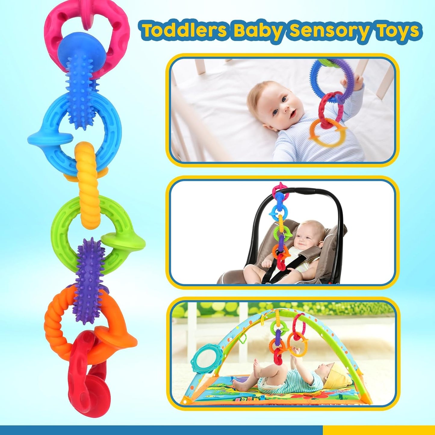Silicone Suction Cup Toys - 20 Pcs Sensory Bath Toys for Baby Toddlers