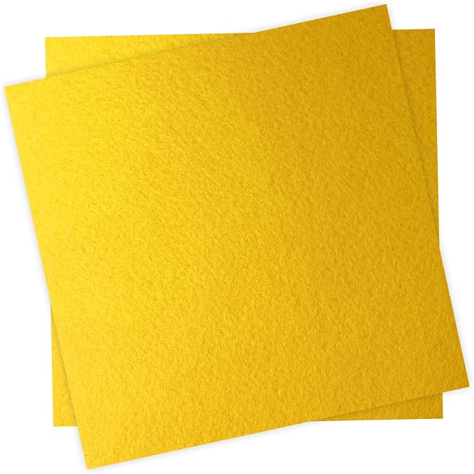 12" x 12" Felt Fabric Sheets for Crafts, 1mm Thick, Squares Felt Paper for