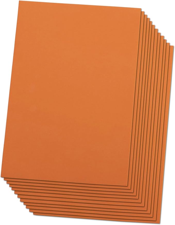 Orange Eva Foam Sheets, 2mm Thick, 6 x 9 Inch, Handicraft Foam Paper