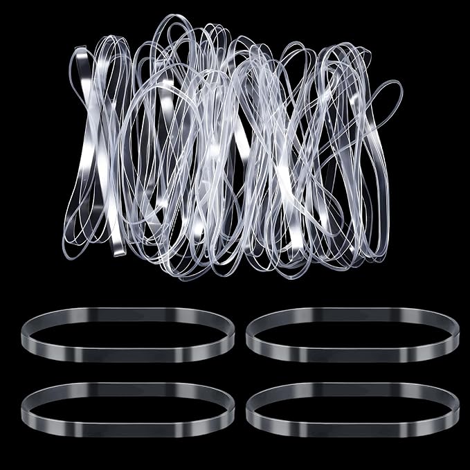 50 Pcs Clear Large Rubber Bands, Transparent High Elastic Rubber Bands