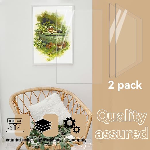 WEWLINE 24×48" Plexiglass Sheets 2-Pack 1/4" Thick, Acrylic Sheets