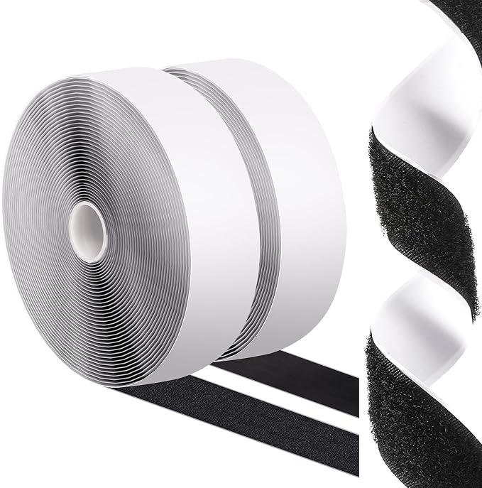 2''×27Ft Black Heavy Duty Hook And Loop Tape Adhesive, No Punching Picture Wall