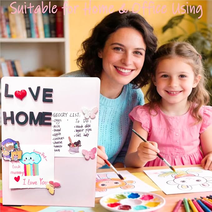 2 Pack Metal Pink Magnet Display Board