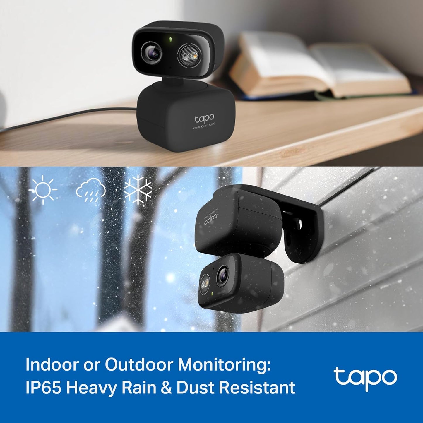 Tapo 2K 3MP Pan/Tilt Indoor/Outdoor Security Camera, Free Person/Baby Cry Detect & Motion Track, 360° View, Color Night Vision, SD/Cloud Storage, Works w/Alexa & Google Home, HybridCam 360