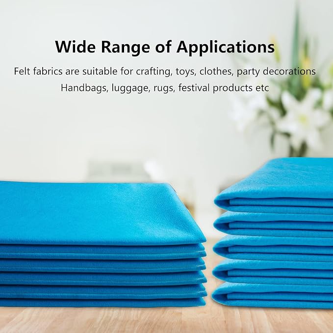 Jtnohx Color Felt, 1 Square Yard Felt Fabric, 1.4mm Thickness Flexible Craft