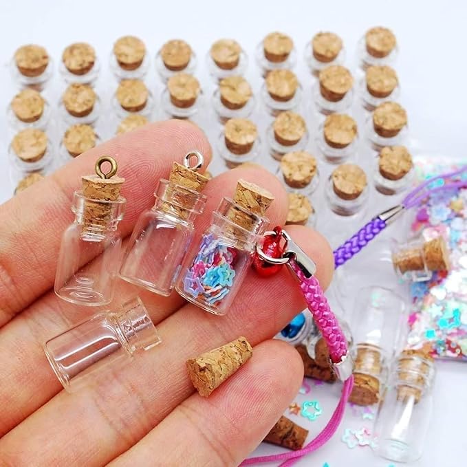 200 Pcs 0.5ml Mini Small Glass Bottles