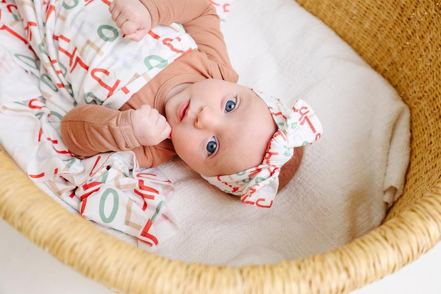Copper Pearl Large Premium Knit Baby Swaddle Receiving Blanket 'Jolly'