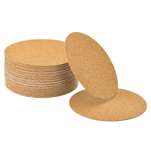 UXCELL 40 Pcs Self-Adhesive Cork Round