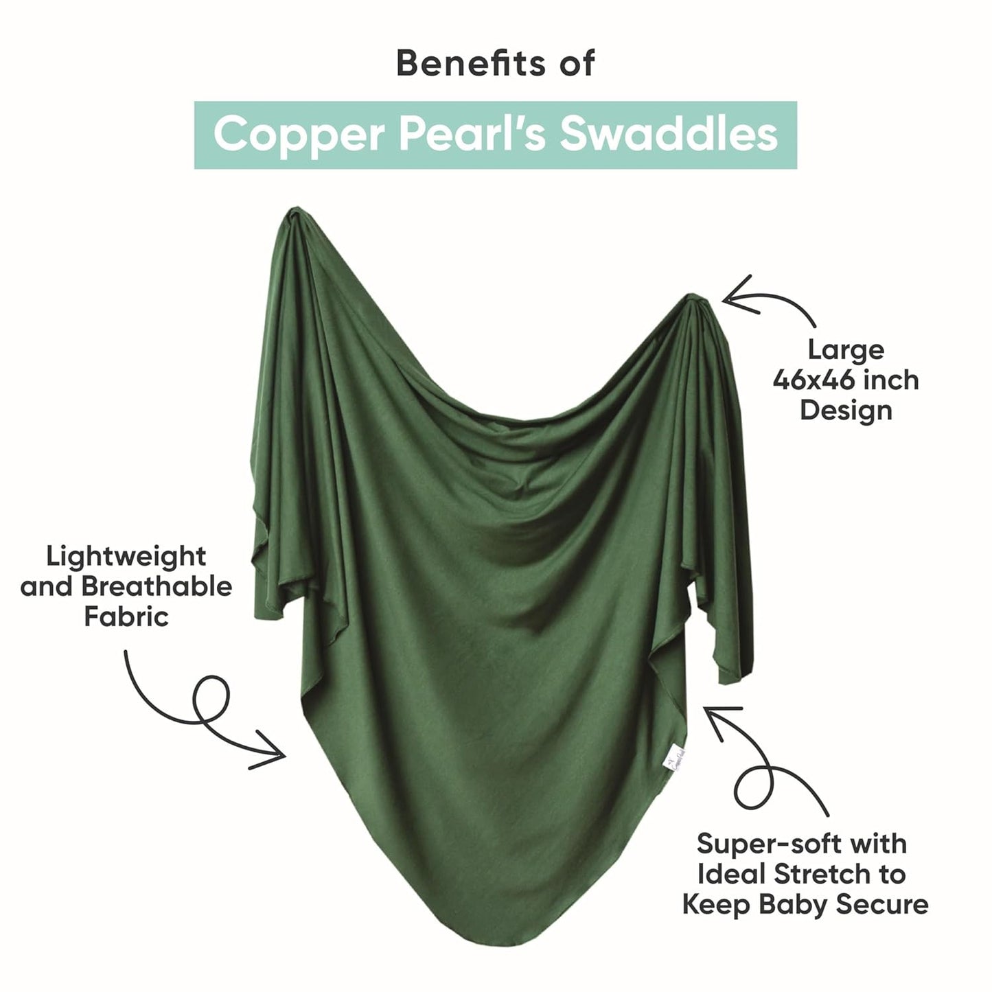 Copper Pearl Baby Swaddle Blanket - Premium Knit Baby Blanket, Large Soft Stretchy Receiving Blankets for Baby Girl, Swaddles for Newborn, Infant, and Toddler (Darling)