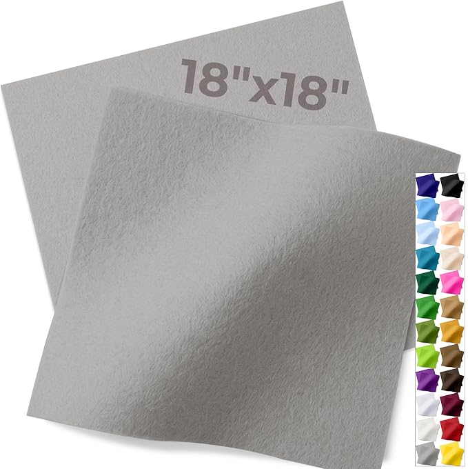 IONTACH 18" X 18" Soft Felt Sheets 1.6mm Thick | Acrylic Felt Fabric Sheets