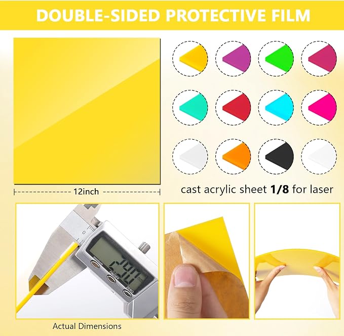1/8 Thick Inch Acrylic Sheet for Laser Cutting, UV Printed Signs, Home Decor