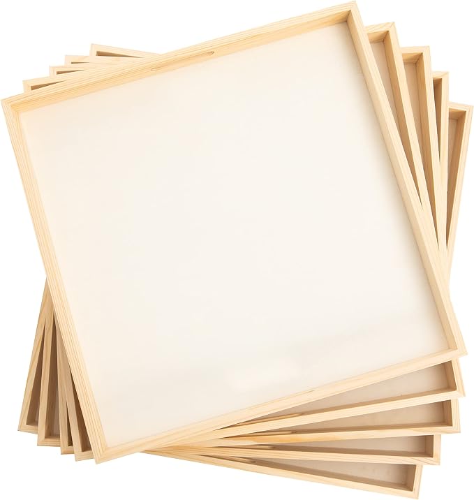 Wooden Nested Serving Trays – Unfinished Square Trays