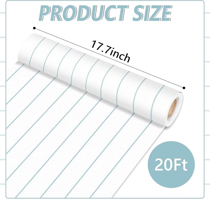 Qyeahkj Composition Bulletin Board Paper Roll Notebook Blue Lined Bulletin