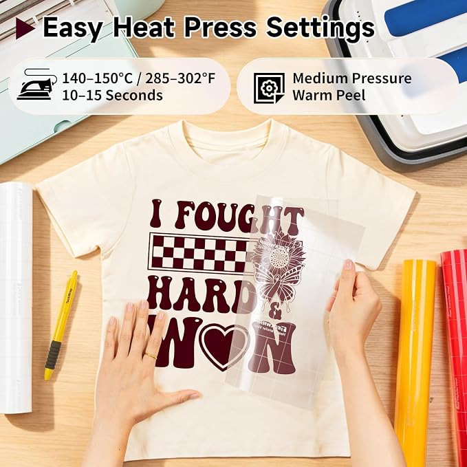 TECKWRAP Heat Transfer Vinyl for T-Shirts, 50+ Washes, REACH Certified & Dryer