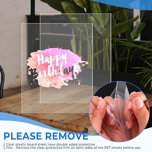TKOnline 7 PCS Plexiglass Sheets, Invitations, Poster Frames Plastic Board