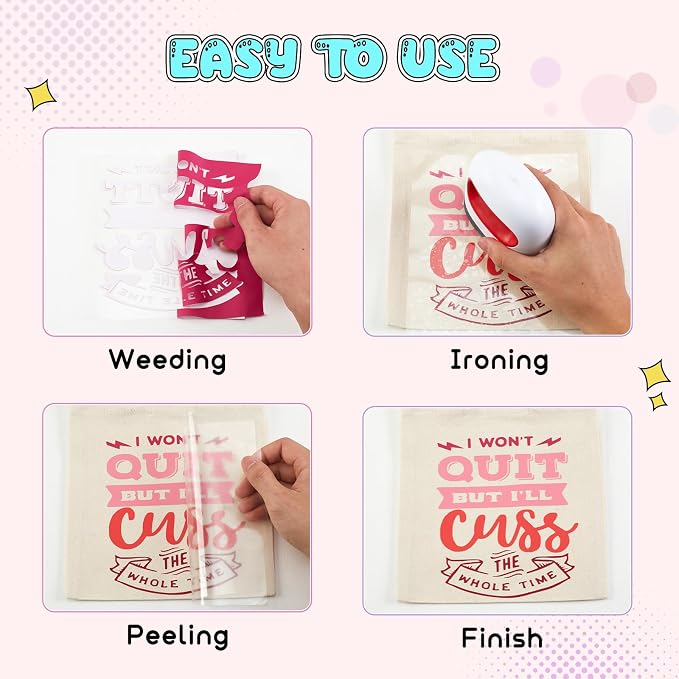Tintnut Cabaret Color Heat Transfer Vinyl, easy cut & weed, stretch washable