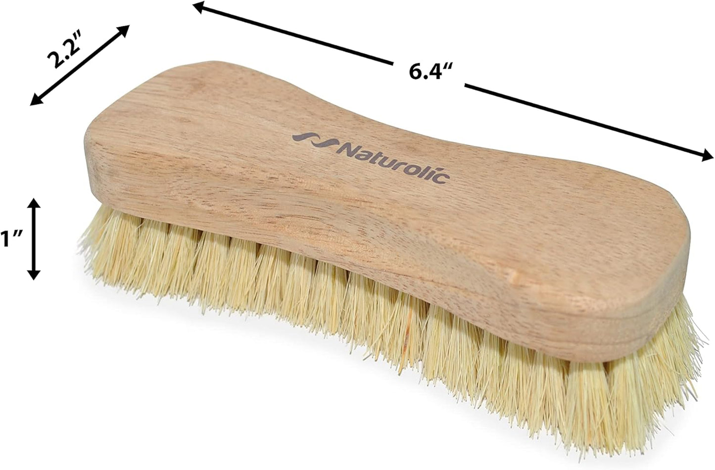 All-Natural Wooden Scrub Brush Set | Wooden Handle | Tampico and Palmyra bristles | Eco Friendly Cleaning Products | Pack of 2