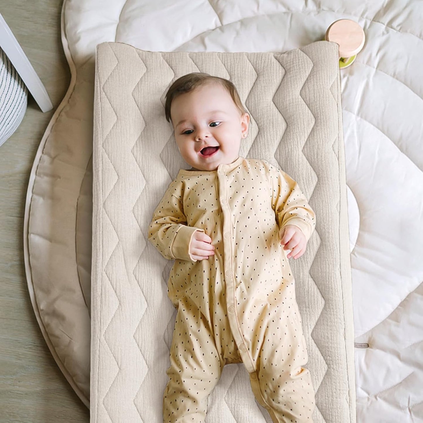 lulumoon Muslin Changing Pad Cover: Baby Cotton Quilted Changing Table Cover - Soft Changing Pad Sheets for Boys Girls