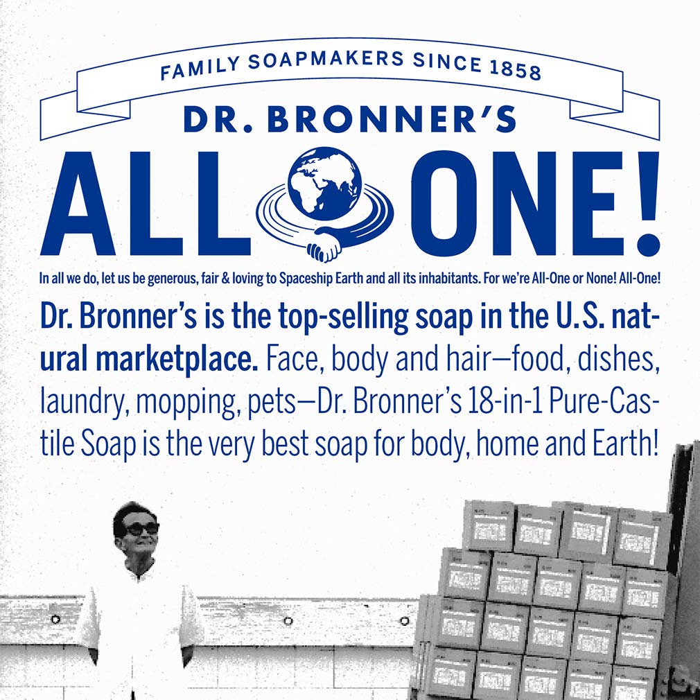 Dr. Bronner's Organic Sugar Soap (Lavender, 64 Ounce)- Made with Organic Oils, Sugar & Shikakai Powder, 4-in-1 Uses: Hand and Body Wash, Face, Hair- Cleanses, Moisturizes, Nourishes, Vegan