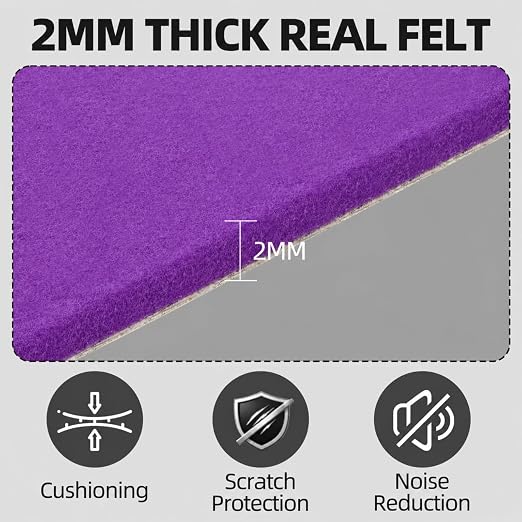 6PCS Large Self Adhesive Felt Sheet, 13.4"x10.8", 2mm Thick Stiff Felt Fabric