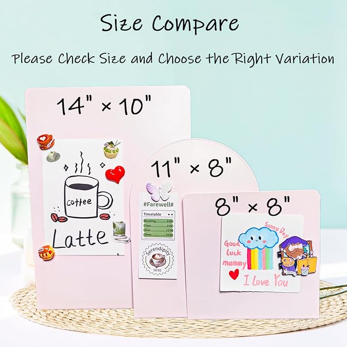 2 Pack Metal Pink Magnet Display Board