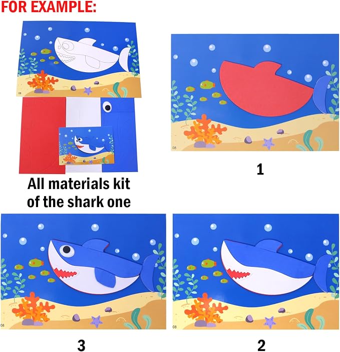 3D EVA Foam Stickers for Toddlers 12PCS Sticky Foam DIY Craft Preschool Art