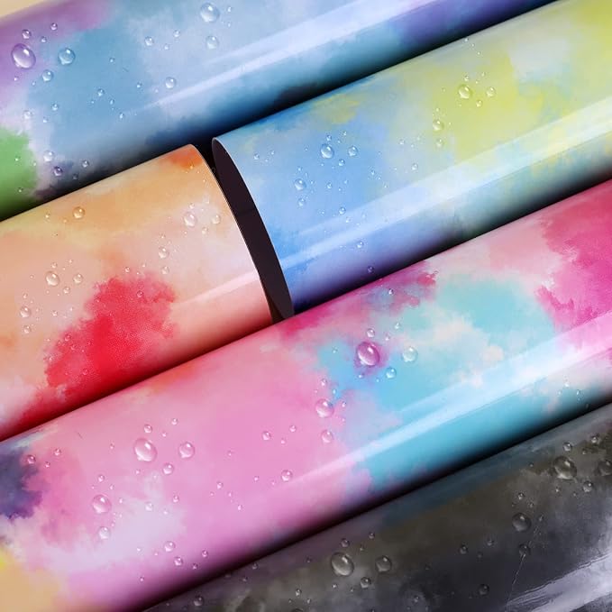 Tintnut Tie Dye Permanent Vinyl 5 Sheets 12"x10" Easter Adhesive Vinyl | Clouds