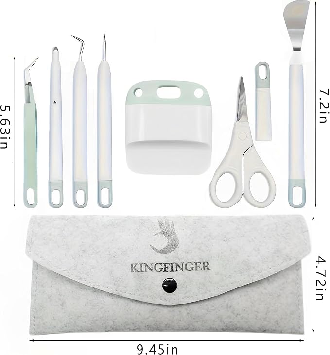 KINGFINGER Scrapbooking Tools Set, Scoring Stylus, Basic Weeding Tools