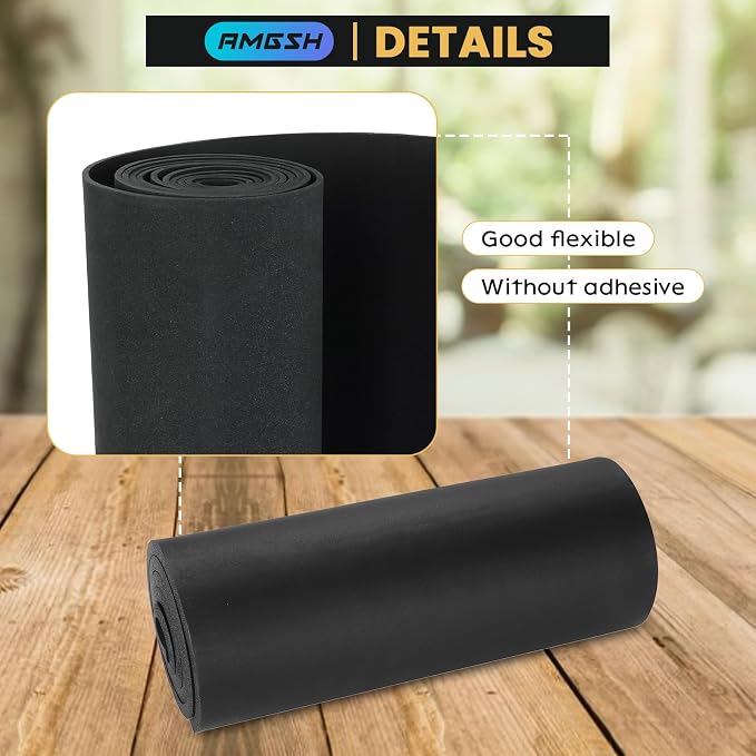 1/2" Thick X 17" Wide X 60" Long Closed-Cell Foam Neoprene Padding,