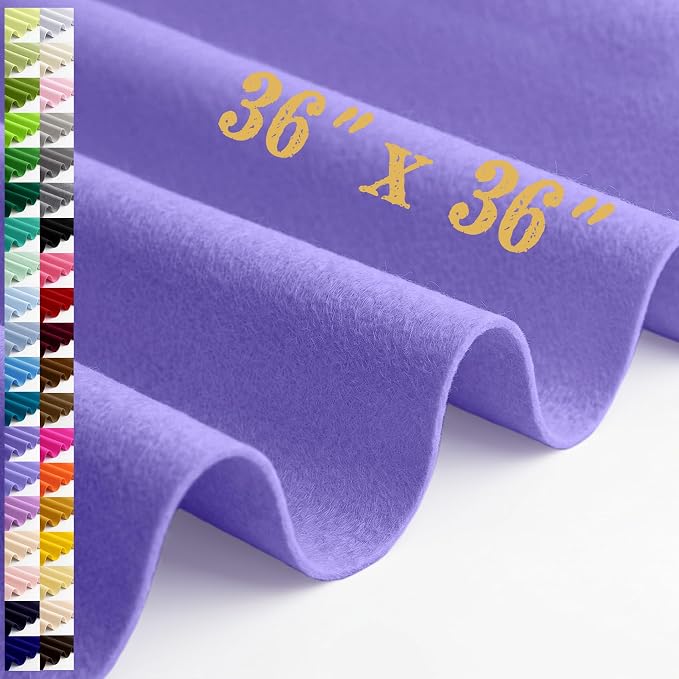 Large Felt Fabric Sheet 36 x 36 Inch, 1.6mm Thick | Soft nonwoven felt