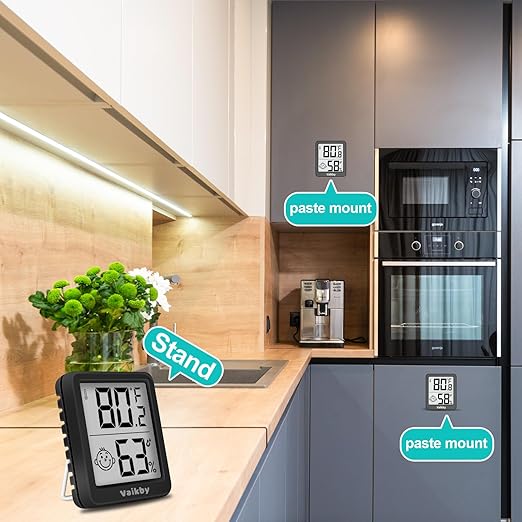 Indoor Humidity Meter Hygrometer 3Pack, Room Thermometer for Accurate Room Temperature Monitor, Digital Hygrometer with Indoor Thermometer for Home, Baby Nursery, and Humidity Sensor Enhanced Comfort