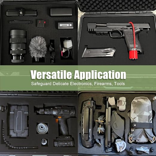 4 Pack Gun Case Foams-16 x 12 x 2 Inch Pick and Pluck Shadow Packing Foam Sheets