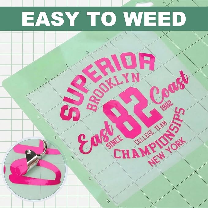 Pink Permanent Vinyl for Cricut Cutting Machine, Waterproof, Durable Pink Vinyl