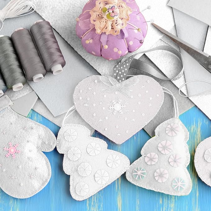 YOUEON 2 Pcs Large White Felt Fabric