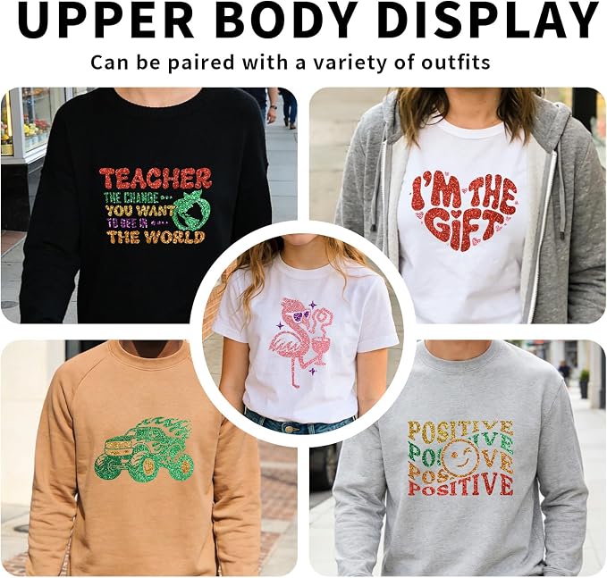 Glitter HTV Heat Transfer Vinyl, Sparkle HTV Compatible