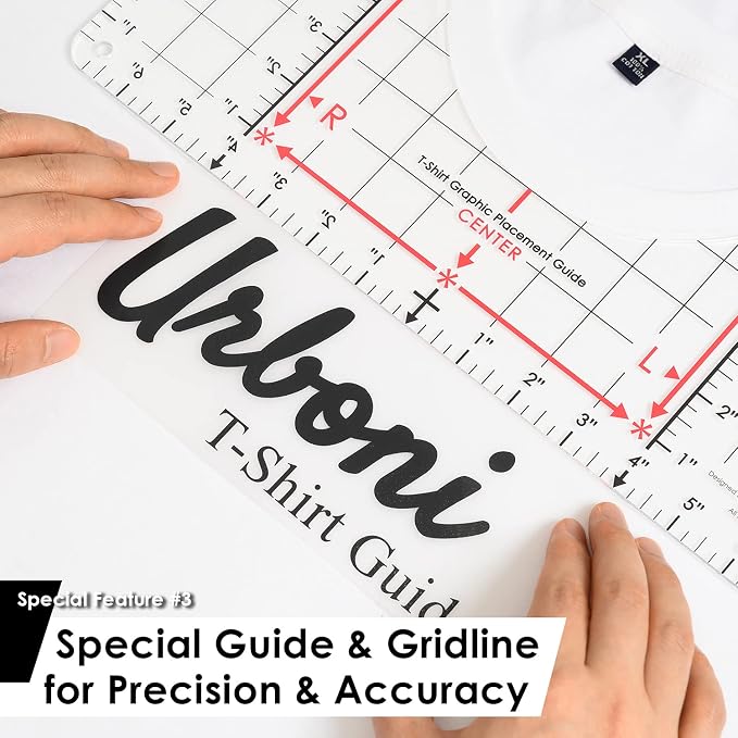 Standard Size - Tshirt Ruler Guide Vinyl Alignment, Shirt Measurement Tool