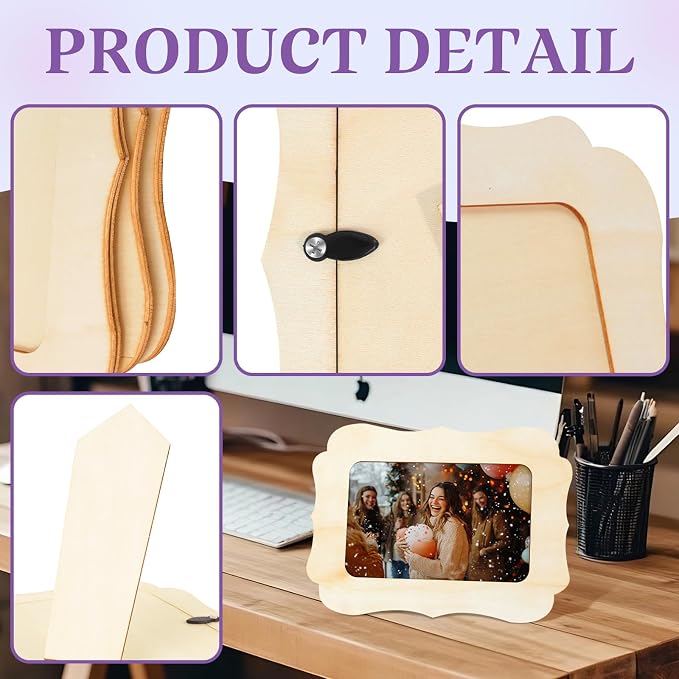 VOKOY 25 Pack Wooden Picture Frames