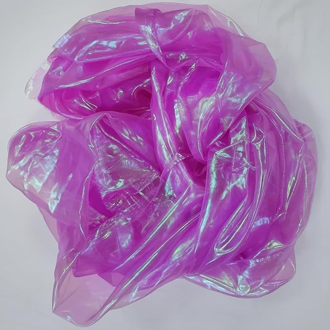 11-Yard Magic Rose Purple Organza Fabric