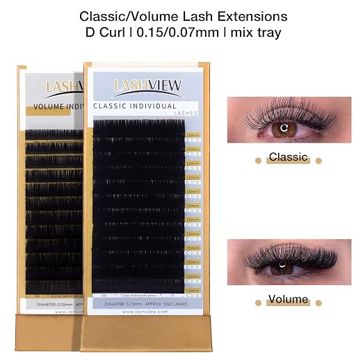 LASHVIEW Lash Extension Kit, Eyelash Extension Kit, Professional Eyelash