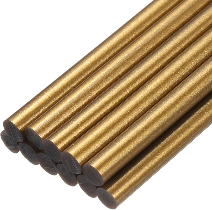 uxcell Mini Hot Glue Sticks for Glue Gun 7mm x 100mm Bronze Gold 12pcs