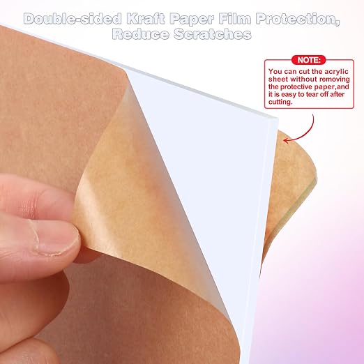 Adrattnay White Acrylic Sheets 1/8 Thick, Opaque Acrylic Sheets Acrylic Panel